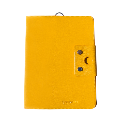 Ipad paddy cunction Pebble cow Leather with snapbutton and Verivinci hook in metal for wall hanging