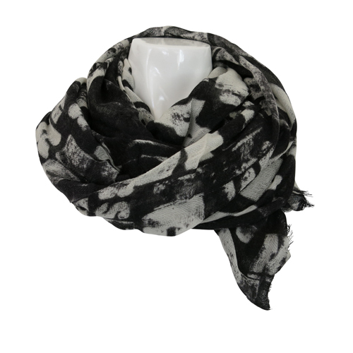  Verivinci scarf wool txt text black white why